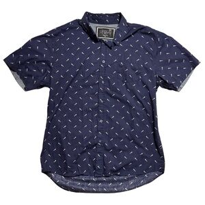 Casual Button Down Shirt with Geometric Print